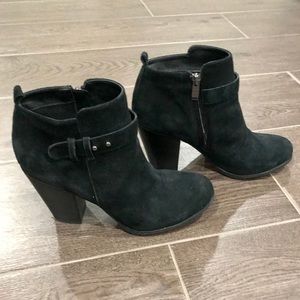 Beautiful Black Suede Boots, size 8 1/2